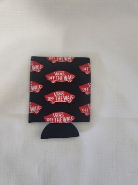 Vans 'Off The Wall' Black & Red Can Koozie